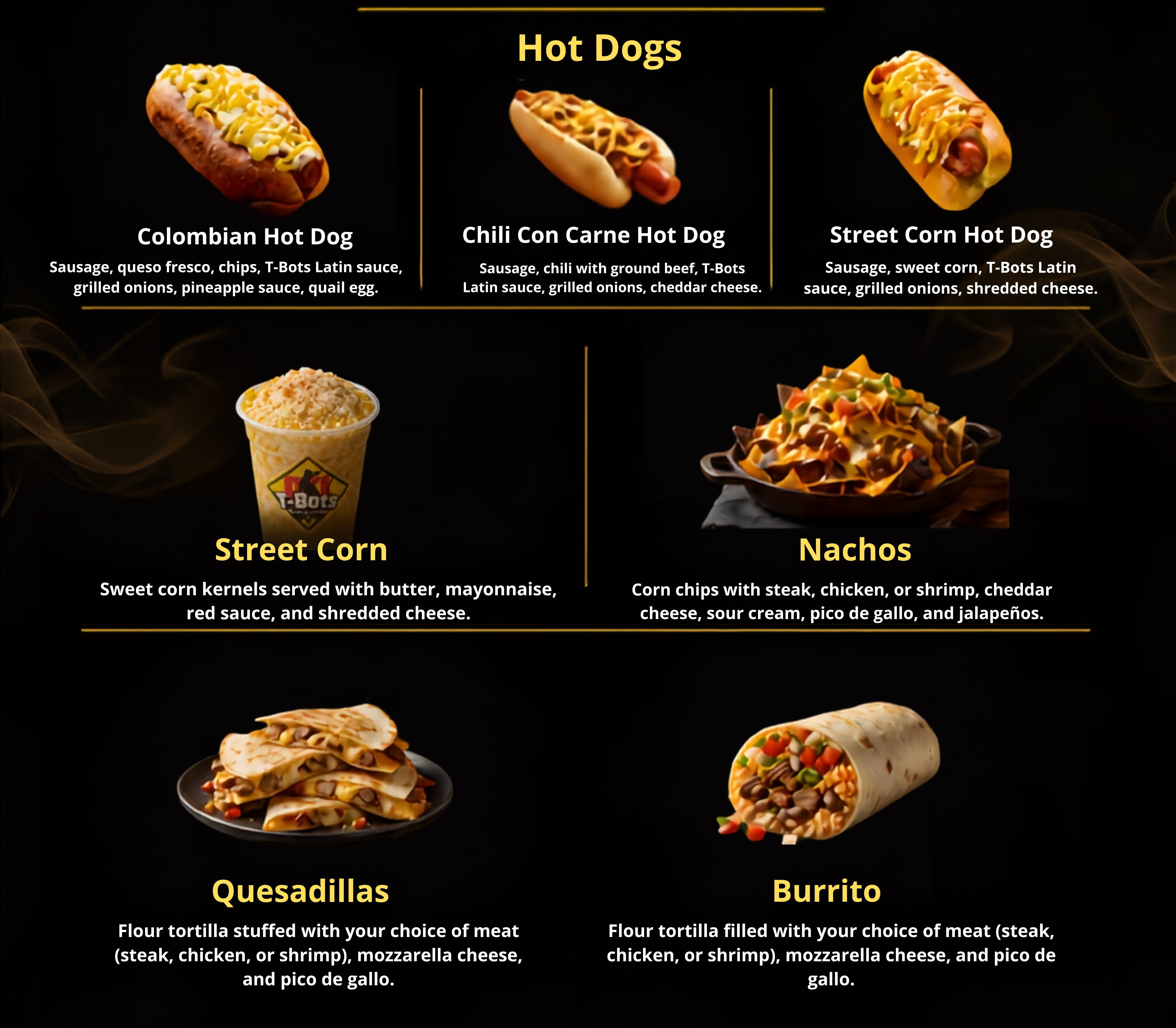 T-Bots Menu Page 2